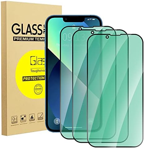 Protetor de tela para iPhone 13 Pro Max, 3 pacote de filme de vidro com temperos leves anti -azul [Proteção de tela de vidro de dureza de dureza de 9H HD Compatível com o iPhone 13 Pro Max 6.7 ''