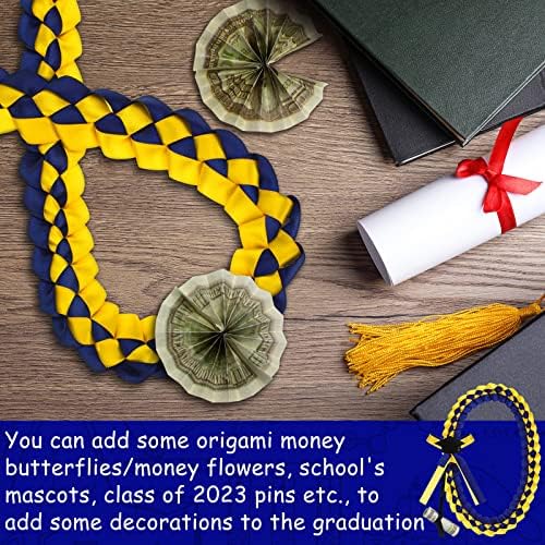 JUTOM 12 PCS Ribbon Lei Lei Handmade colar trançado colar de fita de fita ajustável de colar para a graduação da faculdade escolar