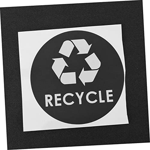 Adesivos automotivos de zerodeko 4pcs tags brancas etiqueta preta reciclagem lixo adesivo de lixo etiqueta de lixo de reciclagem adesivo de lixo de lata de lata de logotipo adesivos de reciclagem de reciclagem de lixo