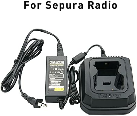 Desktop Rapid Battery Charger Base Set para Sepura Series Walkie Talkie Stp8000 Stp9000 Ham Radio HF Transceptor