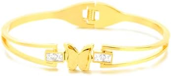T3Store Bohemian Butterfly Bracelets Elegant Bangle para Women Gold Belt Burchle Shapelet 2022 Jóias vintage-B772-58-60mm-28202