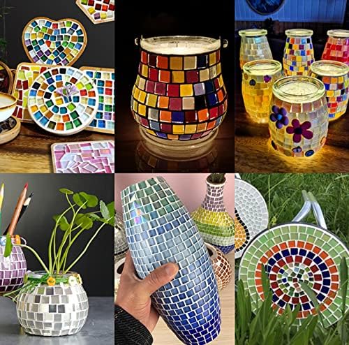 Tiles de mosaico Cristal de cores mistas, mosaico ladrilho DIY hobbies crianças crianças artesanal artesanal para