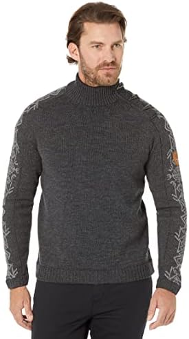 Dale da suéter masculina da Noruega Sigurd - suéters de lã norueguês para homens - suéter de pescoço simulado