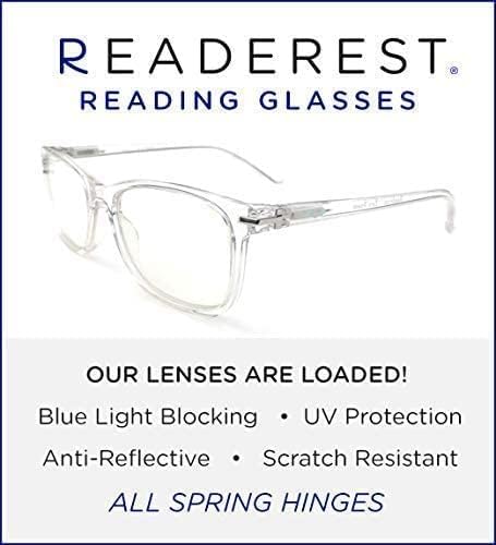 Leiterest Blue Light Blocking Reading Glasses Glasses, moda para homens e mulheres, anti -brilho, anti