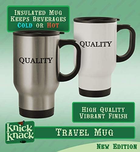 Presentes de Knick Knack Hives - 14oz de aço inoxidável Hashtag Travel Coffee caneca, prata