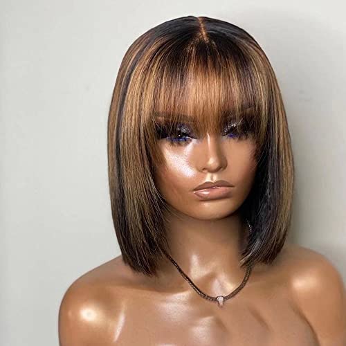 Parteça de cabelo humano de destaque loiro com franja brasileiro remy 13x4 parte profunda parte hd renda perucas dianteiras