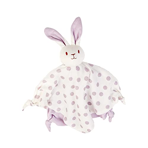 Sob o algodão orgânico do Nilo DOT Baby Bunny Blange Friend Lovey Toy, 10 de altura