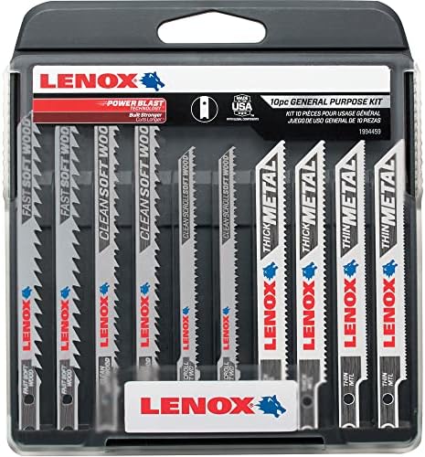 Lenox Tools 1991410 U-shank de propósito geral Jig serra Blade, 4 x 3/8 6 TPI, 5 pacote