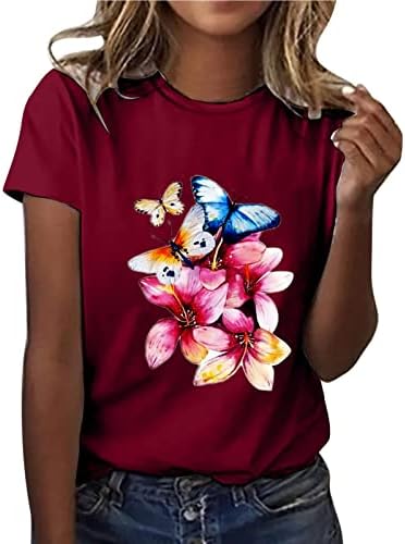 2023 Roupas Crewneckneck algodão camiseta de algodão para meninas Blusa Graphic Summer Fall