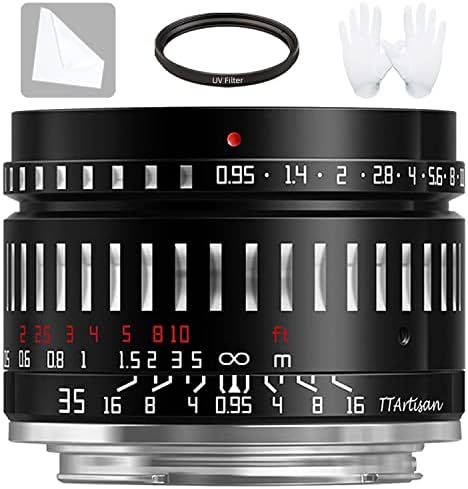 Ttartisan 35mm f0.95 Lente manual de abertura grande, câmera compatível APS-C sem espelho RF-Mount EOS R