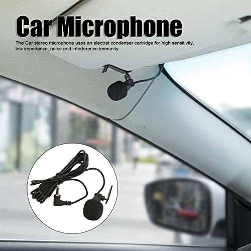 Microfone estéreo de carro, plugue confiável seguro e reproduzir microfone externo Sensibilidade