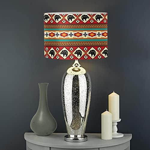 Howilath Red Aztec Pigs Table Lamp Shade - Lâmpada de mesa de cabeceira minimalista para quarto,