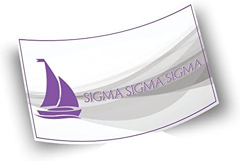 Sigma Sigma Sigma Sorority Adesivo de decalque licenciado 3x5 polegadas Decoração de laptop