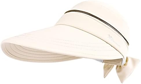 Chapéus de sol para mulheres, UPF 50+ UV Sun Protective, Convertible Beach Visor Hat