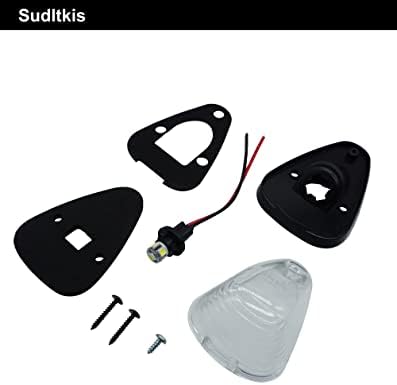 Sudltkiss 5 PCs Lente limpa com luzes do telhado da cabine de âmbar LED, luzes de cabine de teto compatíveis com