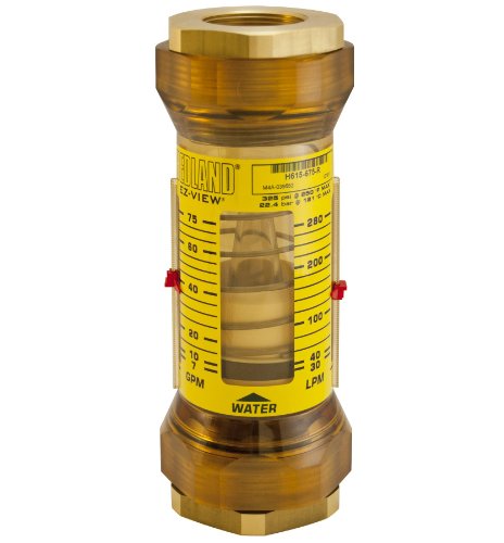 Hedland H615-625-R EZ-View Meter com sensor, polifenilsulfona, para uso com água, fêmea de 10,0