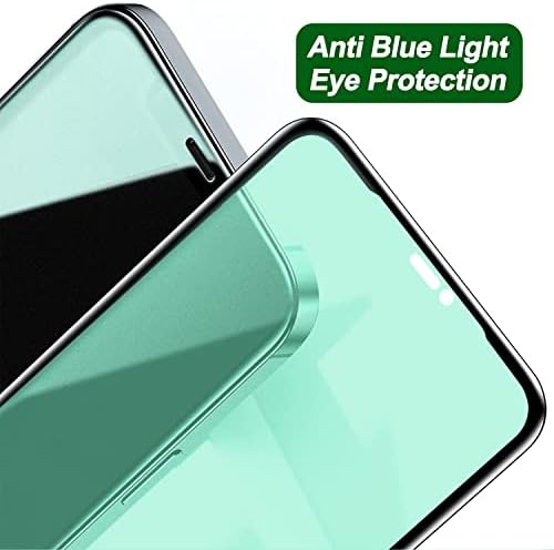 Westillux compatível com o iPhone 12 Pro e compatível com o protetor de tela do iPhone 12, 3 Pacote de vidro temperado Anti-azul Proteção para os olhos Anti-Spy Proteção de privacidade
