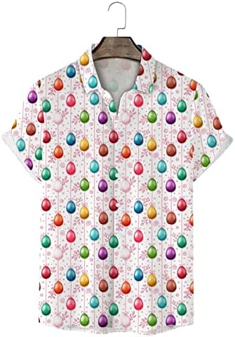 Roupa engraçada de camisa de páscoa para homens fofos felizes páscoa colorida ovos coloridos camiseta slim