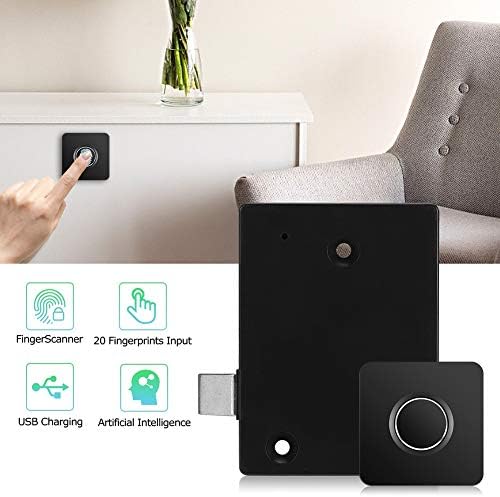 Vifemify Smart biométrico biométrico bloqueio de impressão digital Home Office Gabinete armário de guarda -roupa Anti -roubo sem chave