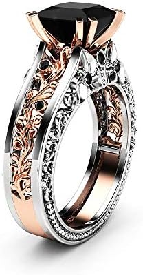 2023 Novo anel vintage Diamond Wedding Womens noivado de belas faixas de prata Rings Rose Ring Pack