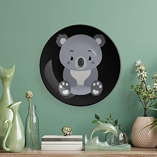Adorável Koala Ceramic Bone China Placas decorativas com ornamentos pendurados pratos de jantar