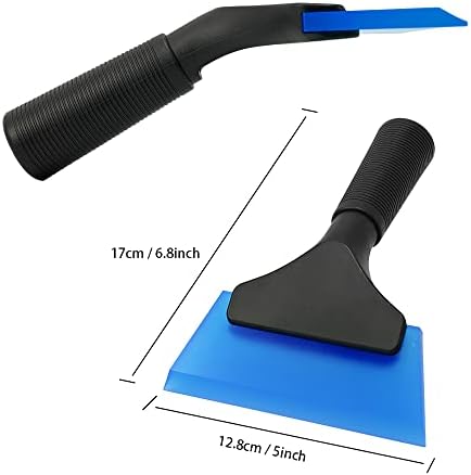 Foshio Small Squeegee com 5 polegadas de lâmina de borracha azul escura Mini Ferramentas de tingimento de