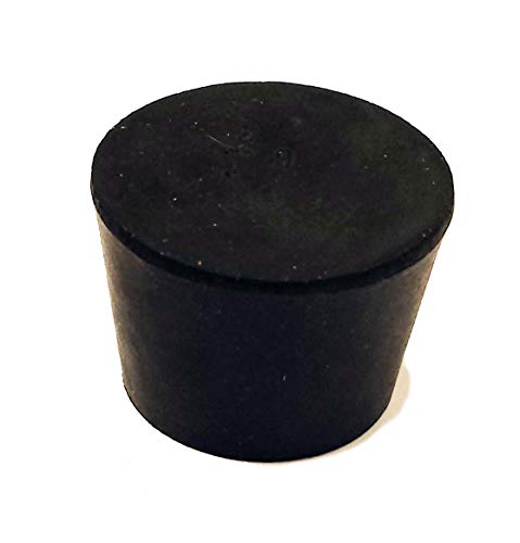 Herco Solid Black Rubber Stopper - 4 PCs