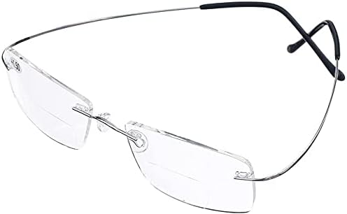 JCERKI BI TAO SUPER LUZ Titanium Bifocal Reading Glasses Men Mulheres Moda Moda Living Lia