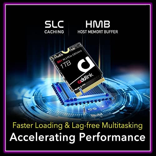AddLink S91 1TB 2230 NVME PCIE GEN4X4 2230 3D TLC NAND SSD SSD - Leia velocidade até 5000 MB/s Drive de estado sólido interno -…