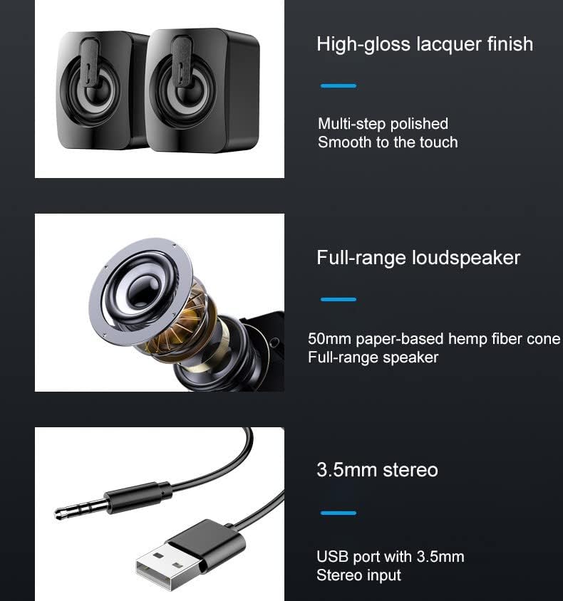 Alto -falante bar de barra de computador alto -falantes USB Subwoofer TV SoundBar Audio Audio Gamer Speakers