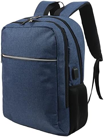 Mochila de laptop Titilt para homens Mulheres, mochila de negócios de viagens com porto de carregamento USB e bolso anti -roubo, o Student Bookbag se encaixa em laptop de 17 polegadas, Marinha