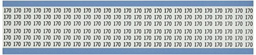 Pano de vinil reposicionável Brady WM-170-PK, preto em branco, números sólidos cartão de marcador
