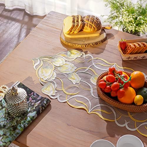 Artable Lace Table Runner Macrame Vintage Flower Dresser com requintados corredores de mesa de bordados