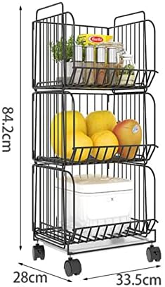 Plataforma de armazenamento de cozinha de várias camadas, cesta de armazenamento de vegetais de frutas, para frutas de arame de metal de cozinha e armazenamento de vegetais gráfico de armazenamento de alimentos