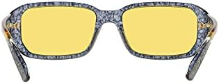 Óculos de sol retangulares do AN4265 do Arnette Men, tie-dye preto/amarelo, 55 mm