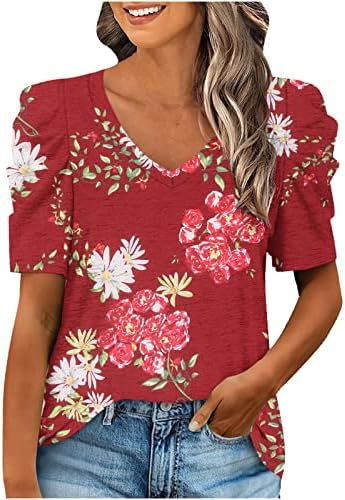 O outono de verão camiseta feminina manga curta 2023 algodão vneck gráfico fofo blusa casual camiseta para meninas