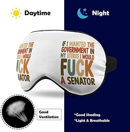 Governo em meu útero feminista reprodutiva Rights Direitos Sleep Masks Olhos de olho Blackout com linha cega elástica ajustável para homens para homens homens yoga viajar soneca soneca