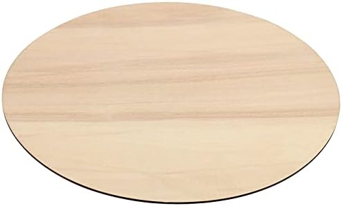 Japchet 30 pedaços 10 polegadas de madeira redonda, círculos de madeira inacabados em branco, discos redondos de