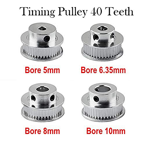 Polia de correia de cronometragem GT2 de alumínio 30/36/40/48/60 dentes de dentes 6/10 mm sem dente/com