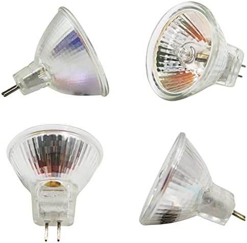 MR16 Bulbos de halogênio 50W 12V Halogen Light MR16 GU5.3 Lâmpada de halogênio da base bi-pina 12 Volts Halogen Spotlight Bulbs para iluminação da paisagem de acento, 2700k branco, 6 pacote de 6