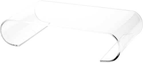 Plymor Clear acrílico em forma de pergaminho Riser, 1,875 H x 10,75 W x 5,5 D
