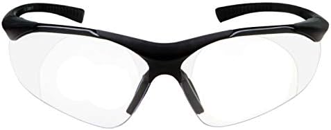 Grinderpunch Gripa de segurança de lentes completas com moldura preta | Lente clara | | Amadora da leitura