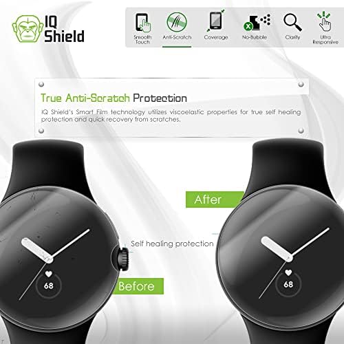 Protetor de tela do IQ Shield compatível com o Google Pixel Watch Anti-Bubble Clear Film