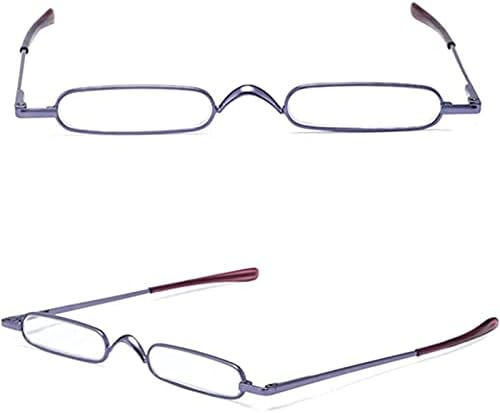 Óculos Slim Mini Metal Reading Compact Leitores portáteis leves com copos de óculos +2.0 óculos de leitor