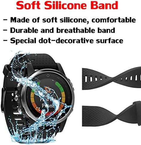 Ancool Compatível com Fenix ​​5S Bands Easy Fit Fit 20mm Silicone Watch Bands Substituição para