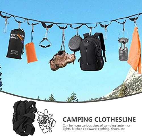 Besportble 1 Conjunto de cabides de camping convenientes pendurando o cordão de colapso de camping