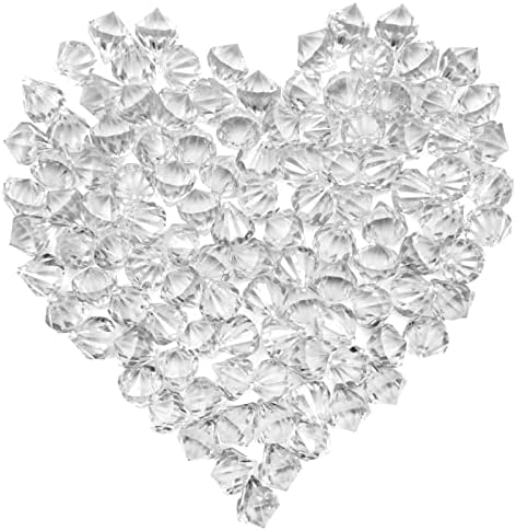 WBJKZJD acrílico diamante Fake Gems Vase Filler, 110 PCs Diamantes de plástico Cristais de gem
