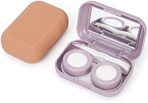 Mercadorias 2PCs Case de lentes de contato, inseror/removedor de lentes de contato portátil e tweezer com espelho para viagens, casa, ao ar livre, uso diário -