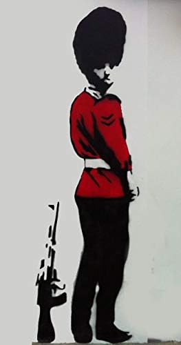 Banksy London Guard XL Estêncil - decoração de casa, estêncil de pintura, estêncil reutilizável mylar)