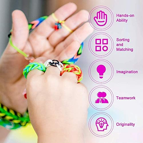 AlySontech 15000+ Kit de reabastecimento de elástico em 31 cores, bracelete fazendo kit para crianças